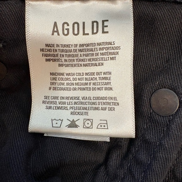 Agolde Tapered Baggy Jean in Washed Black High Rise Button Fly 80s Inspo Size 27 - Picture 10 of 13